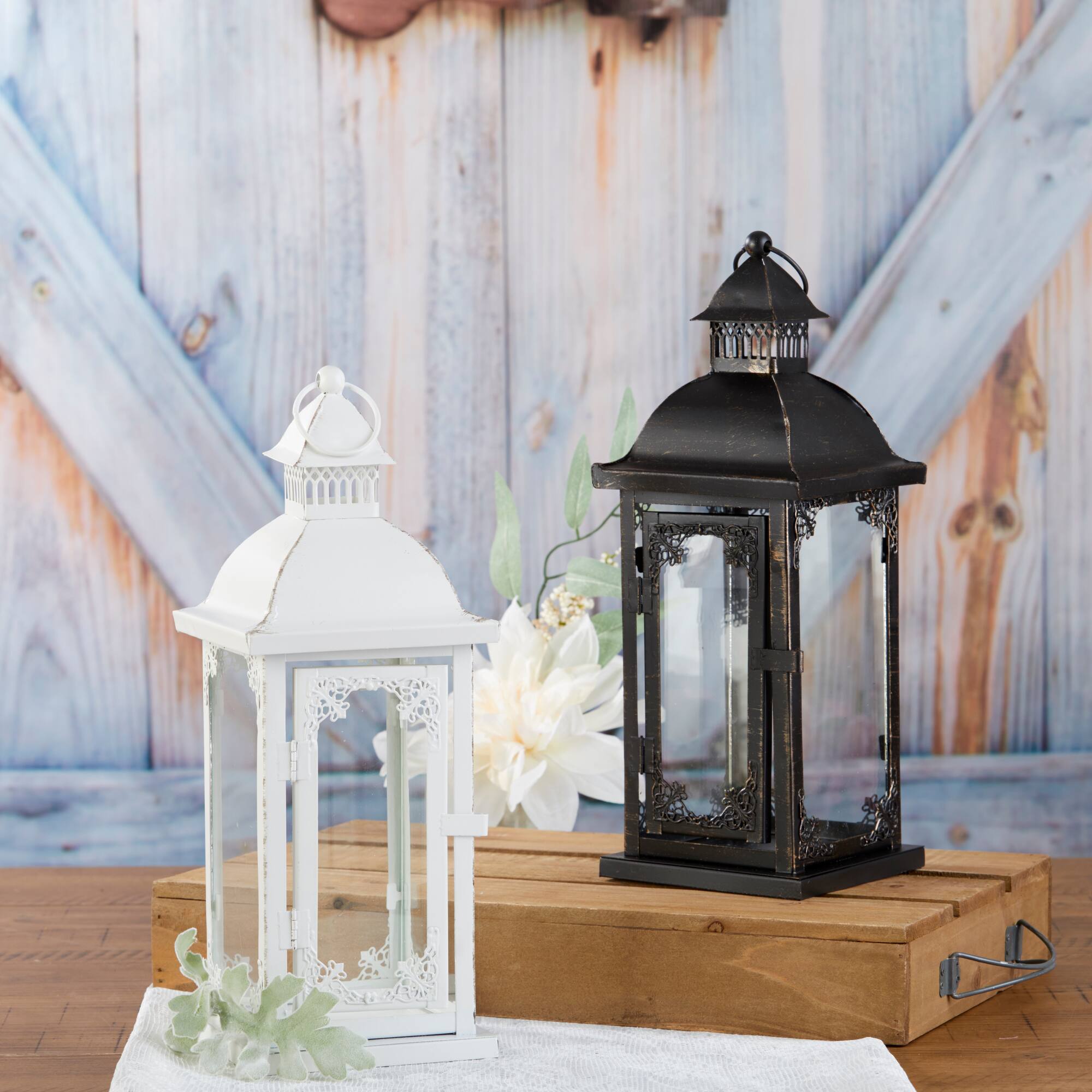 Kate Aspen® Medium Antique Black Decorative Lantern